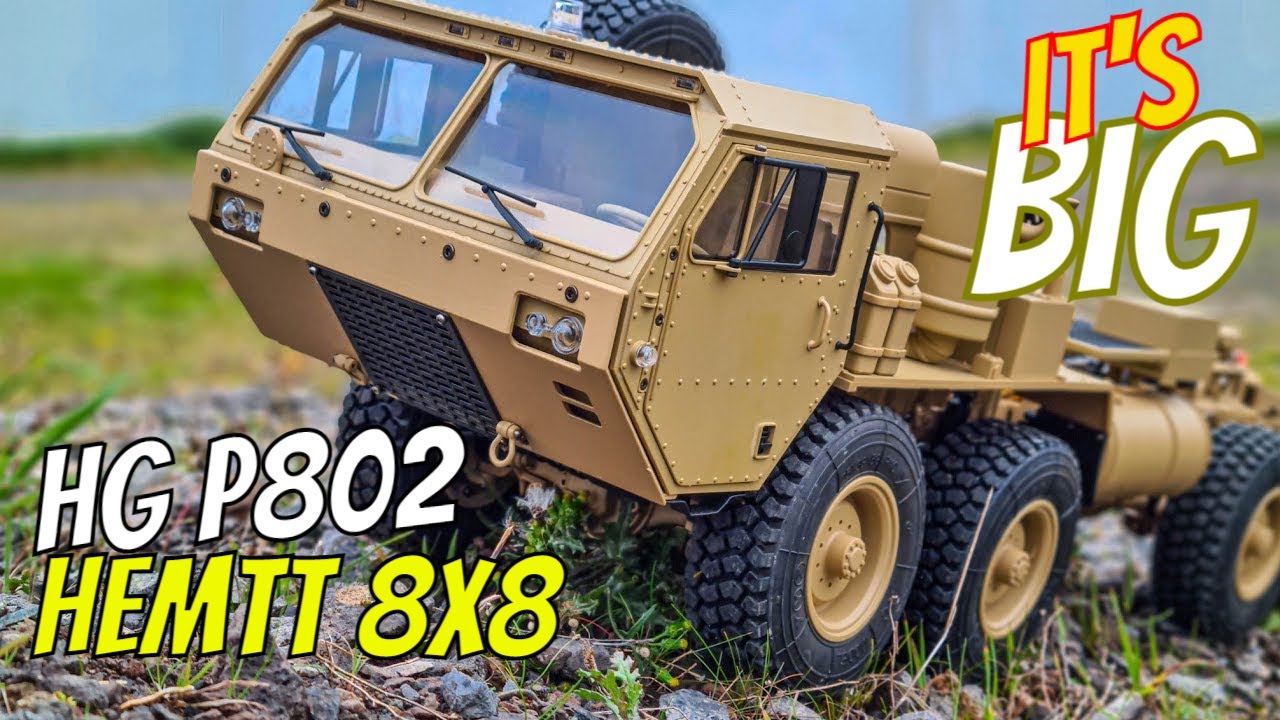 RC HG P802 Hemtt Oshkosh 8x8 Military Trucks M983 в распаковке от Banggood