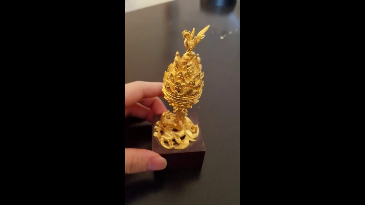 Gold Plated Treasure Sculpture