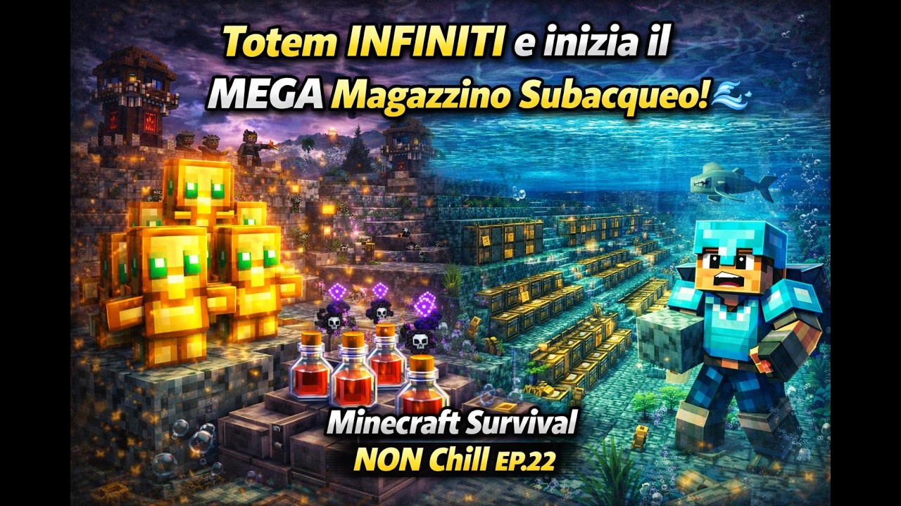 Totem INFINITI e inizia il MEGA Magazzino Subacqueo! | Minecraft Survival NON Chill #22