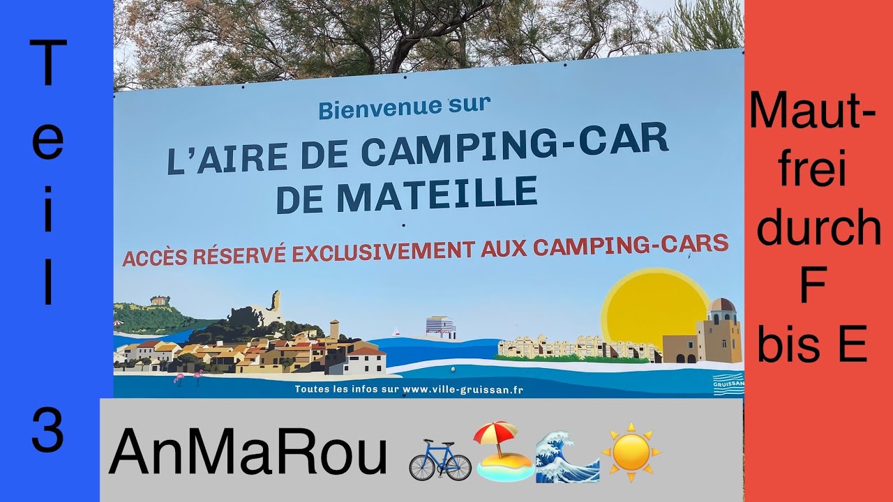 🇫🇷 Gruissan Wohnmobilstellplatz, Süd-Frankreich, am Mittelmeer, Department Haude
