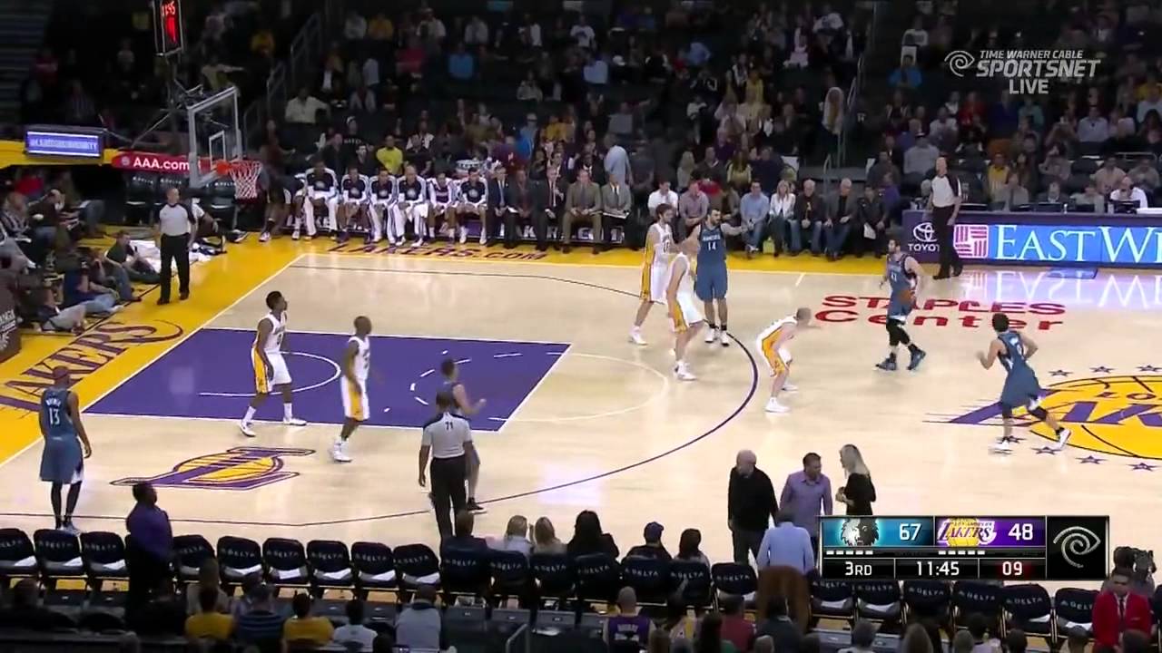 2013-11-10 Timberwolves vs Lakers Full Highlights