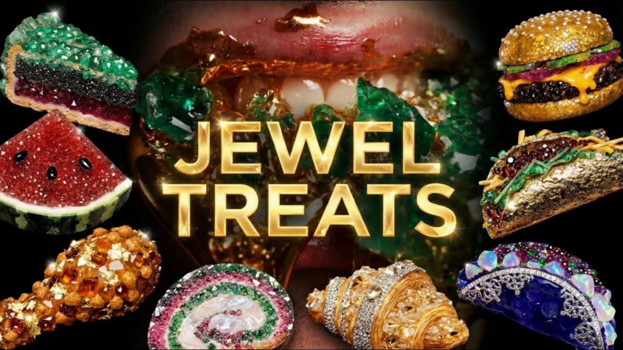 ASMR Eating Jewel-Encrusted Treats 💎🍭 Satisfying Crystal Crunch