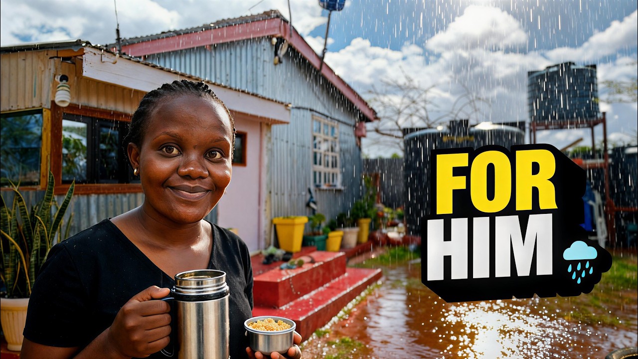 Rainy Day in My Iron Sheet House 🌧️ | Taking Food to My Husband at Work 🥹