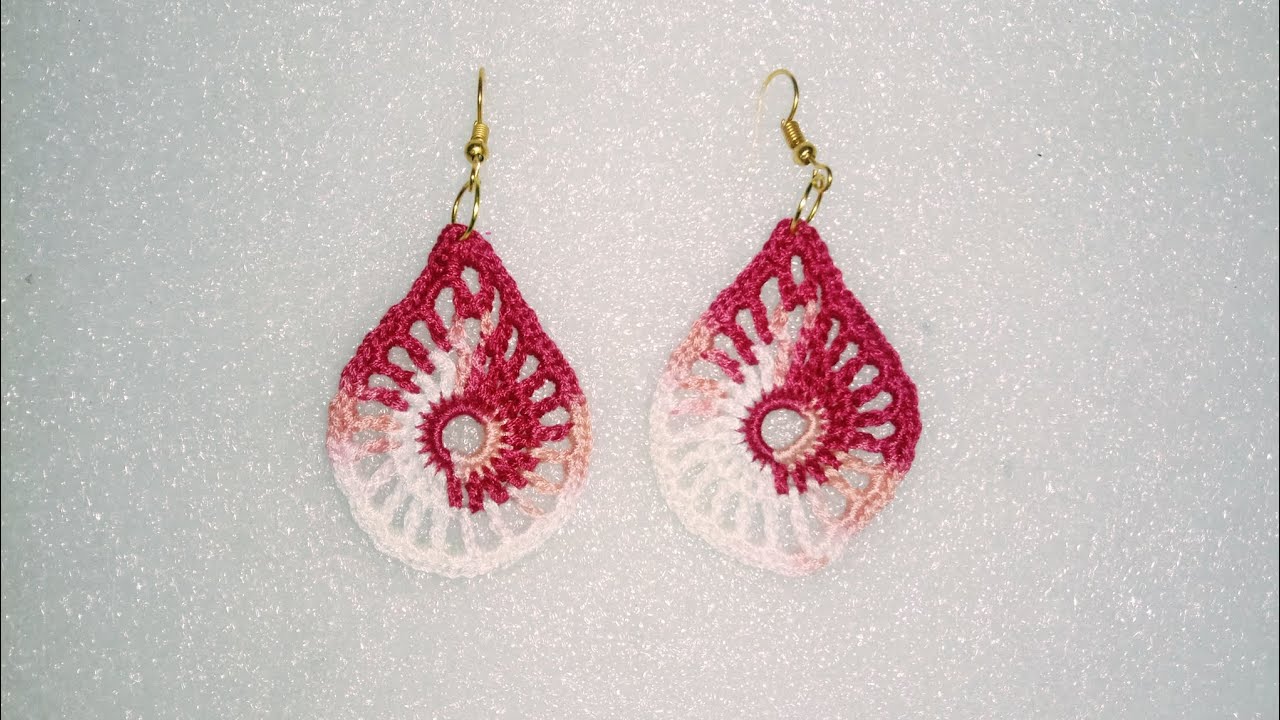Easy crochet teardrop earrings beginners friendly