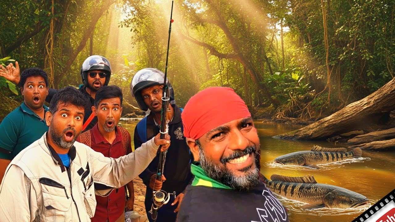 කැලේ මැදින් මාලු සොයා | Giant Snake Head Hunt | Part 01 | @wishwatiyubaya 🎣😲👣