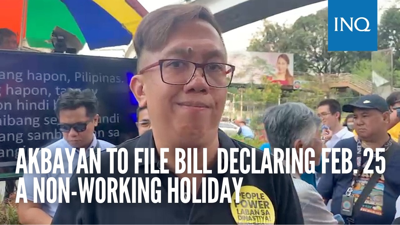 Edsa’s 40th: Akbayan to file bill declaring Feb. 25 a non-working holiday