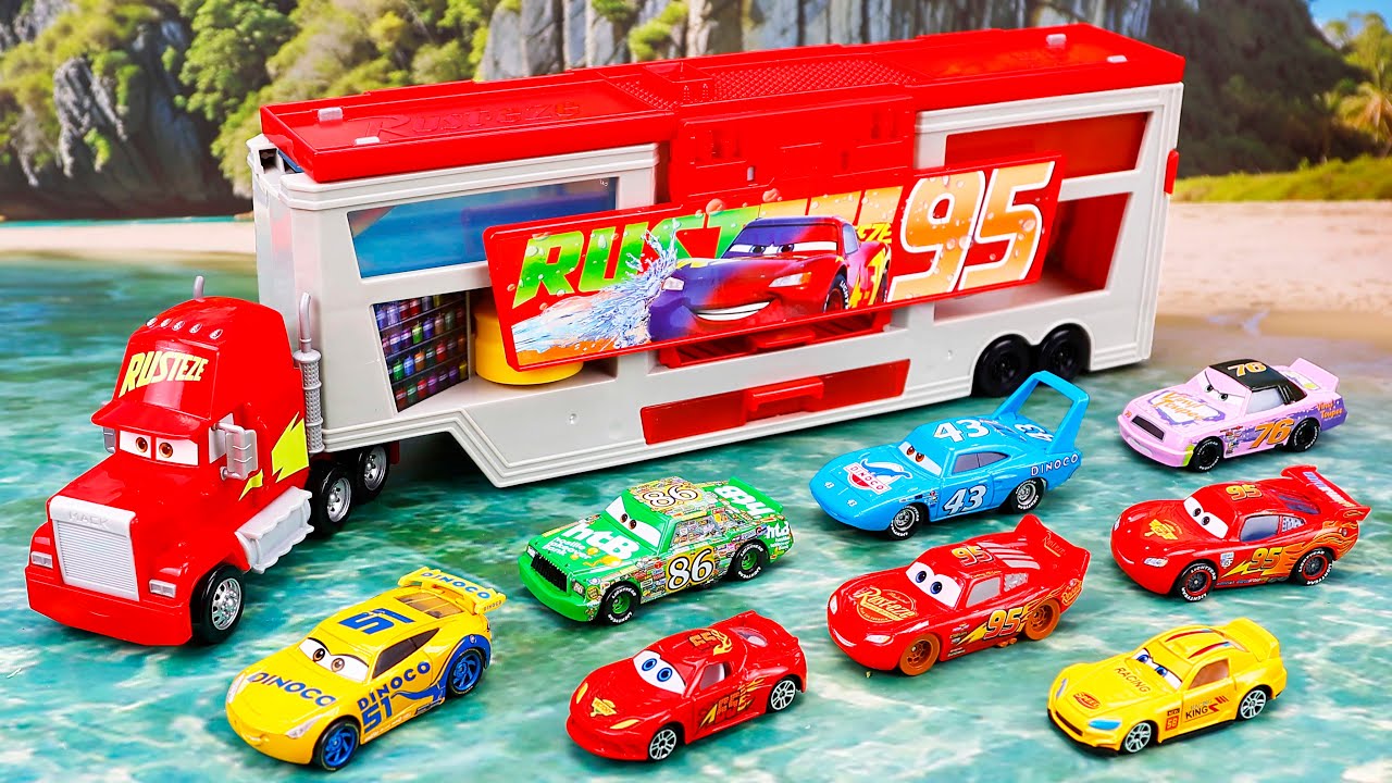 Disney Pixar Cars Unboxing Review | Disney Pixar Cars Go Toy Truck Race Track | Lightning McQueen