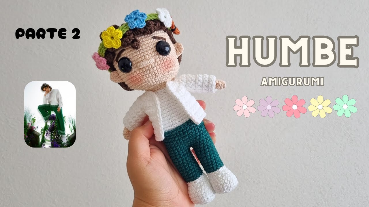 Humbe amigurumi❤️🎙️PARTE 2 de 2 - CABELLO, CHAQUETA Y DETALLES| El Grillito Tejedor By Lily