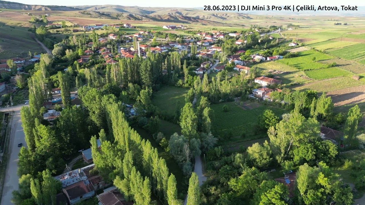 Çelikli, Artova, Tokat, Turkey [4K Drone Record]