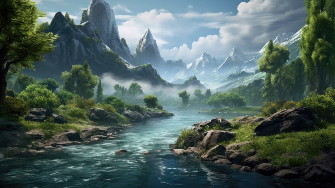 Relaxing Scenery with Calming Ambience #39 (Small River)