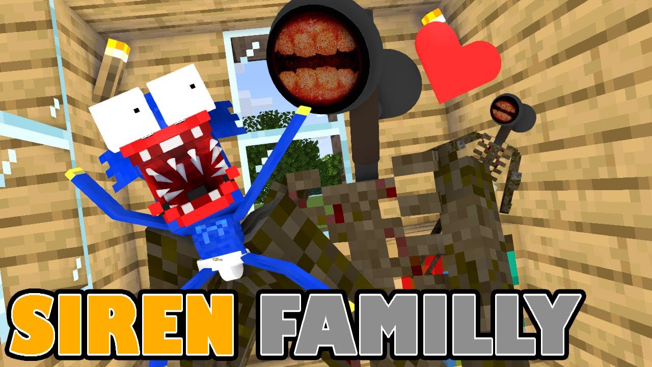 HUGGI MEET SIREN HEAD - Minecraft Animation - MINECRAFT ANIMATION