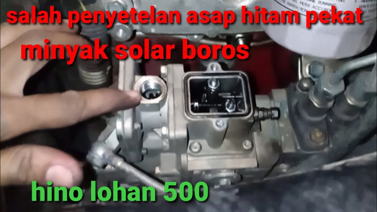 salah penyetelan Asap hitam pekat minyak boros , turbo gagal fungsi  Hino lohan 500