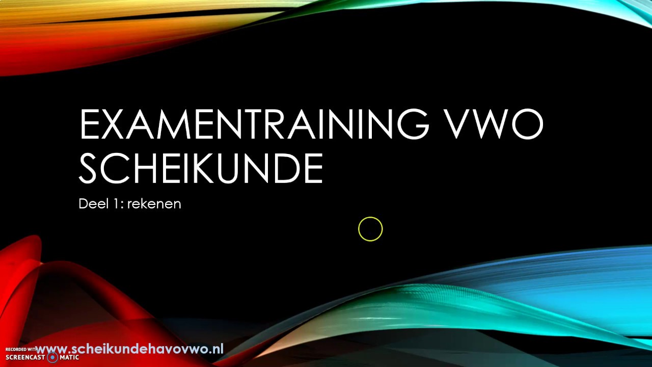 vwo scheikunde examentraining deel 1 rekenen