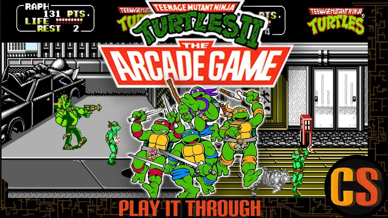 TEENAGE MUTANT NINJA TURTLES II: THE ARCADE GAME - PLAY IT THROUGH