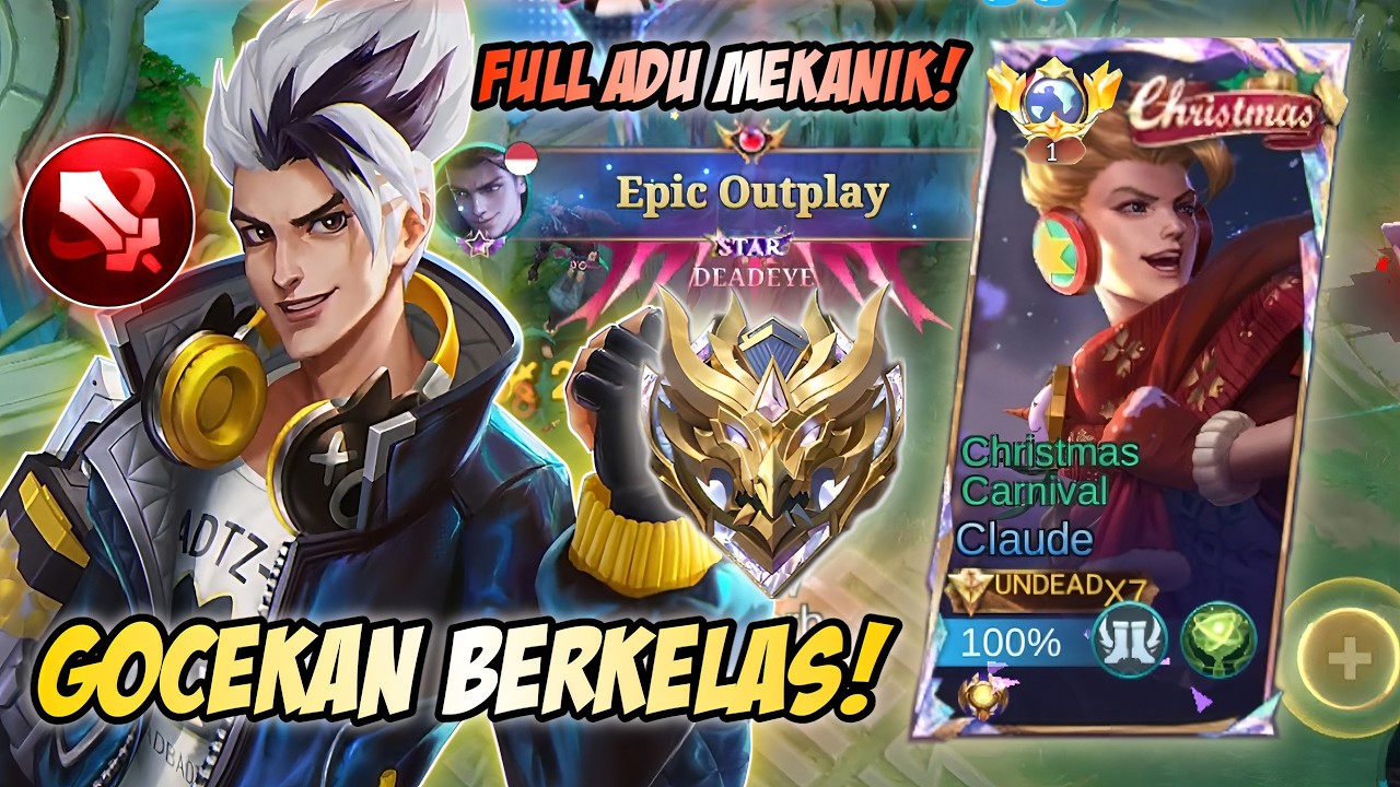 MAHAL BANGET WOY! GOCEKAN BERKELAS! KALAH LEVEL TAPI MENANG MEKANIK! | TOP GLOBAL CLAUDE - MLBB