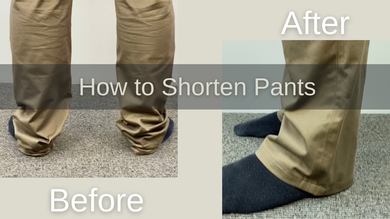 How to Shorten Pants with a Double Folded Hem | How to Sew a Jean Hem