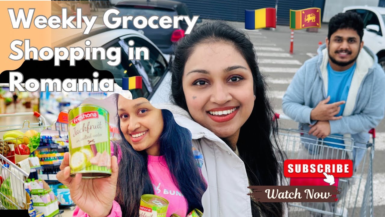 රොමේනියාවේ Grocery Shopping යමුද 🛒| බඩු මෙච්චර ගණන් ගිහින් ඇයි 🥲| #romania #groceryshopping 