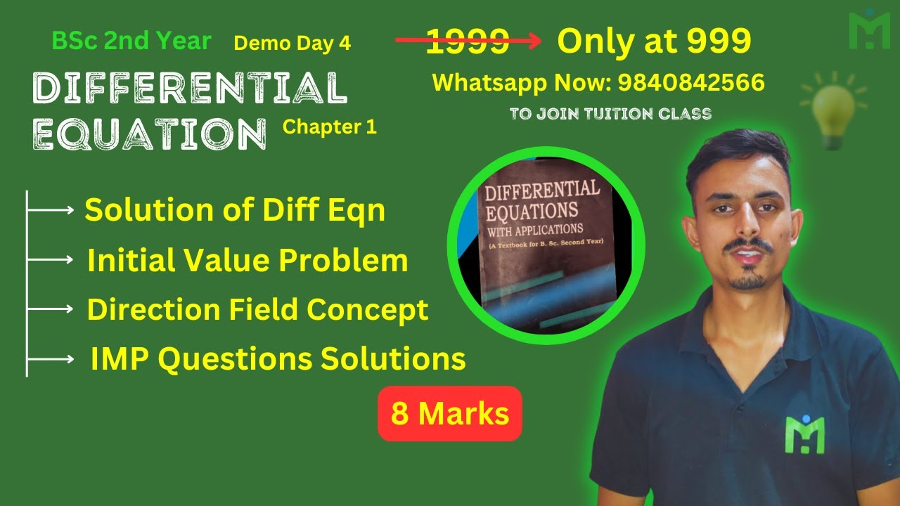 Solution of Diff Eqn, Initial Value Problem & Direction Field || Differential Equation BSc 2nd Year
