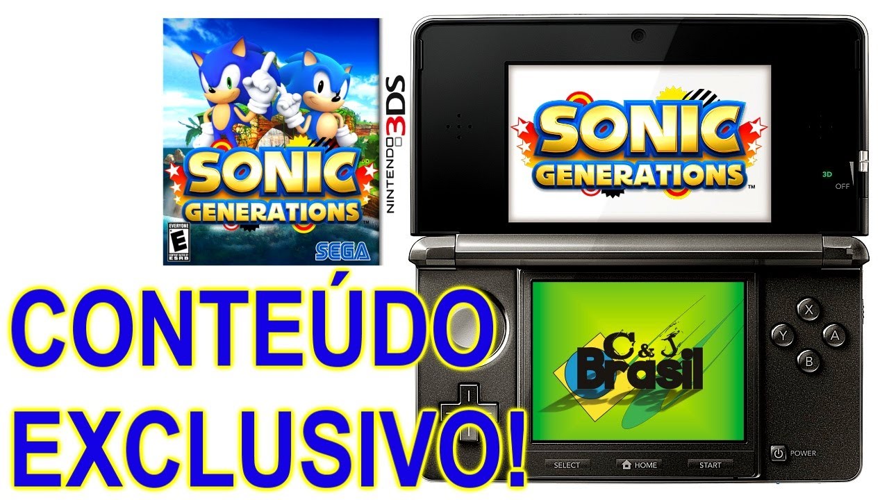 Sonic Generations - 3DS - Conteúdo Exclusivo! (Pt-Br) - CJBr