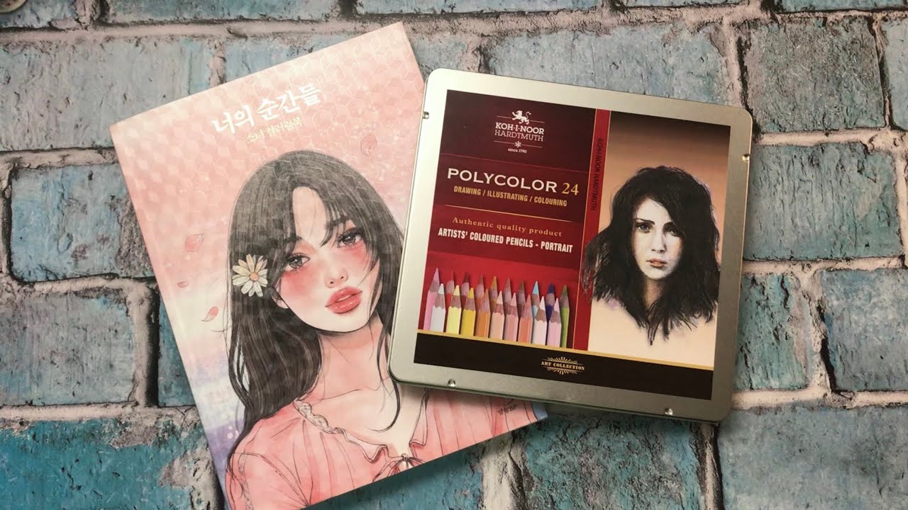 Koh-i-Noor Polycolor Portrait Colours - первые впечатления, раскрашиваем вместе
