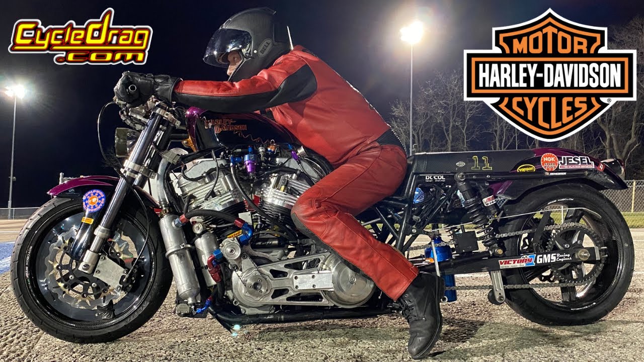 STREET TIRE NITROUS HARLEY BREAKS WORLD RECORD!