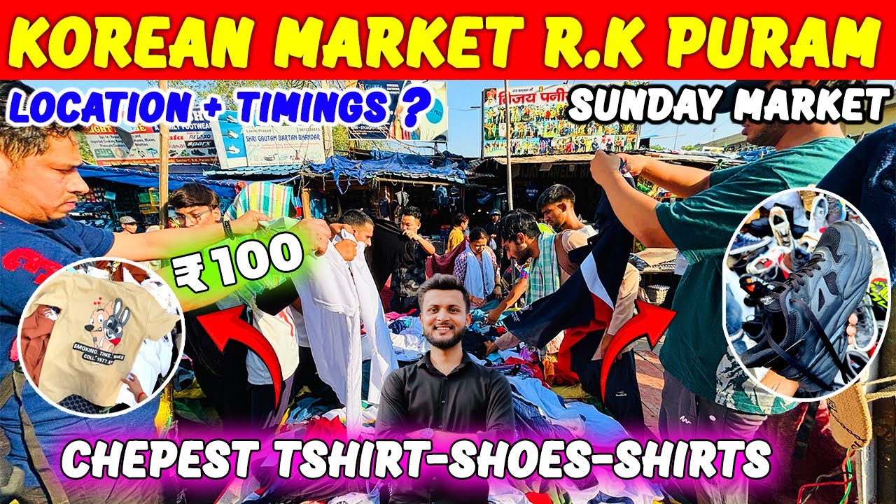 Korean market RK Puram | RK Puram Sunday Market | Korean clothes market in Delhi | Cheapest market