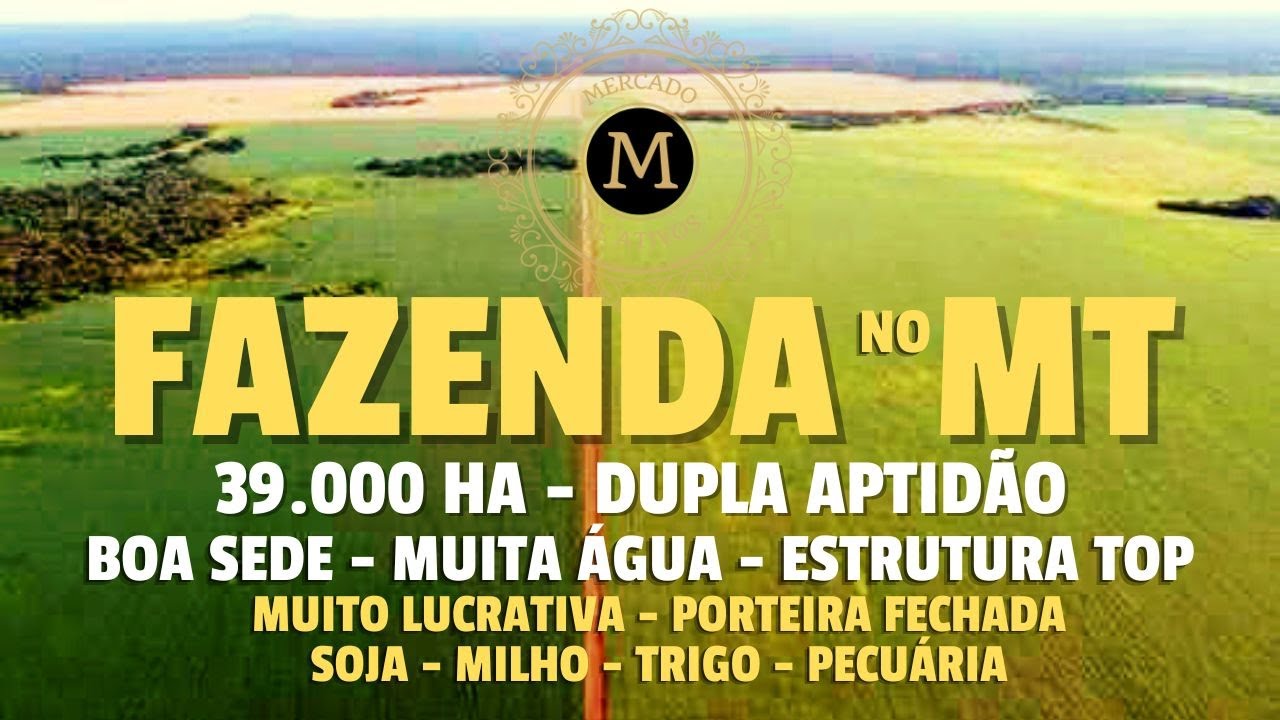 MAGNÍFICA FAZENDA EM CONFRESA MT COM 39.000 HA DUPLA APTIDÃO SUPER PRODUTIVA - MercadodeAtivos