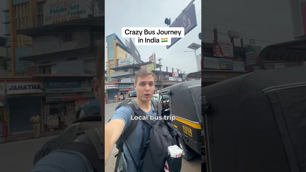 2$ Хаотичная поездка на автобусе в Керале, Индия 🇮🇳