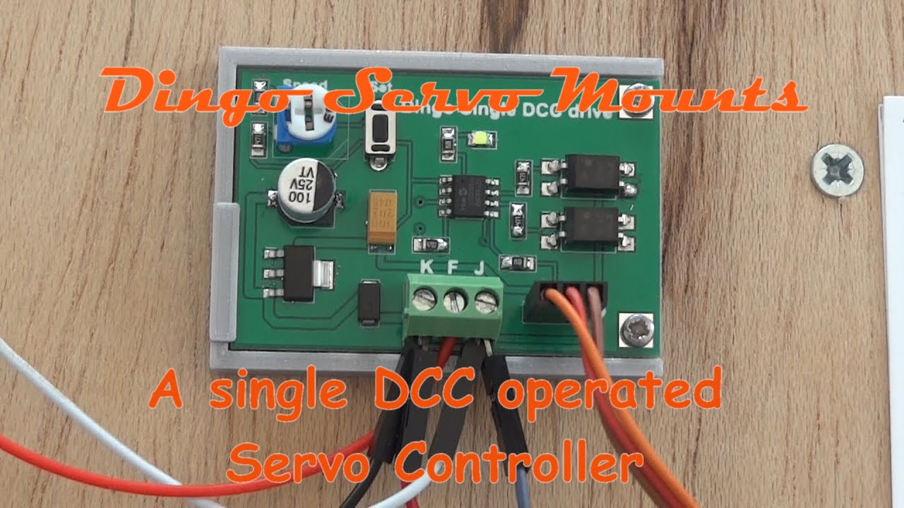 A single DCC operated servo control board