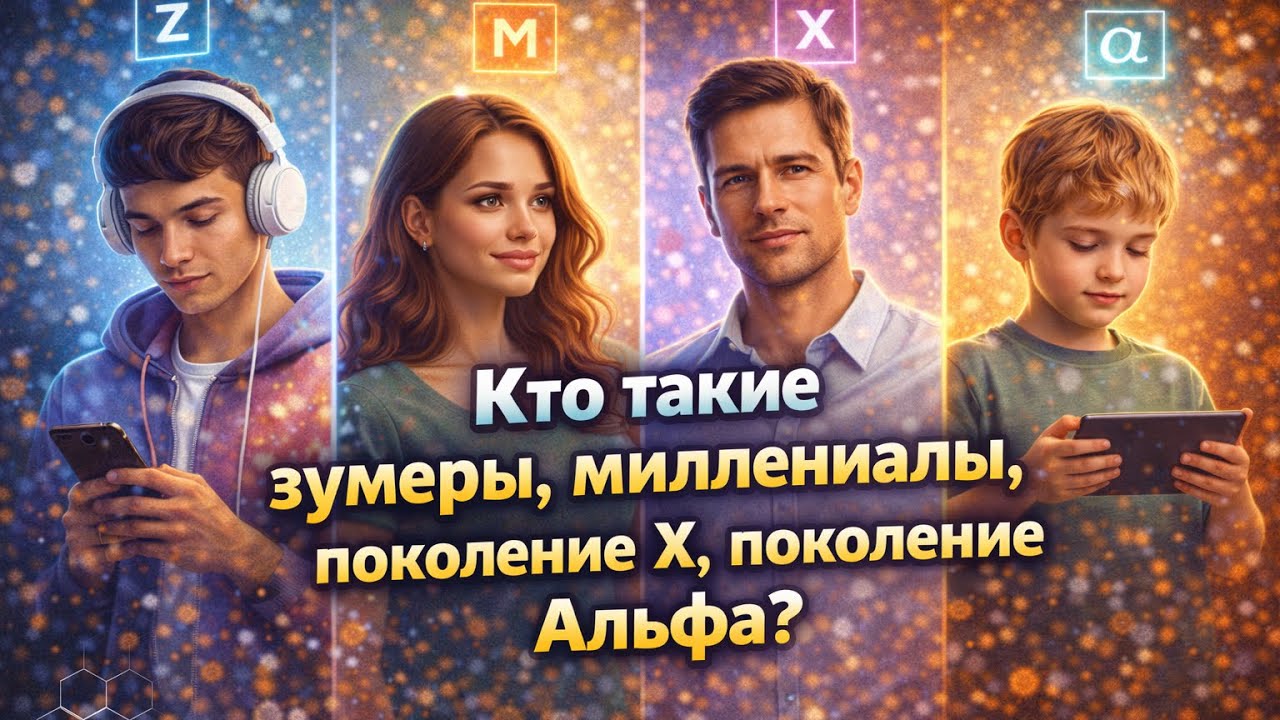 Кто такие зумеры, милениалы, поколение X, поколение альфа? 