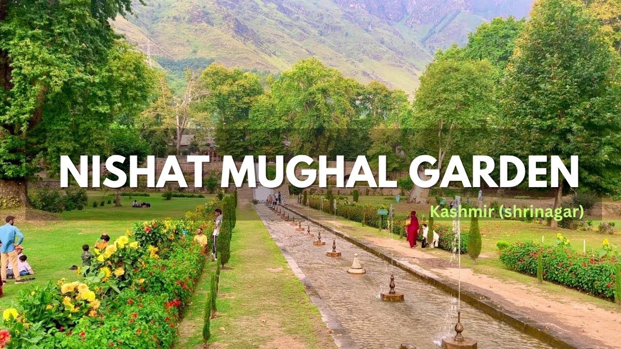 Nishat Bagh Mughal Garden kashmir | Nishat Garden Srinagar