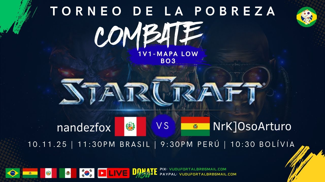 🟢LIVE 2025_11_10 [  nandezfox  VS  NrK]OsoArturo ] TORNEO DE LA POBREZA | EP27 | STARCRAFT | VUDU