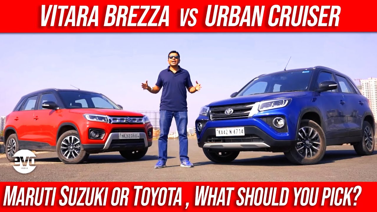 2020 Toyota Urban Cruiser vs Maruti Suzuki Vitara Brezza | Badge Engineering Compact SUV | evo India
