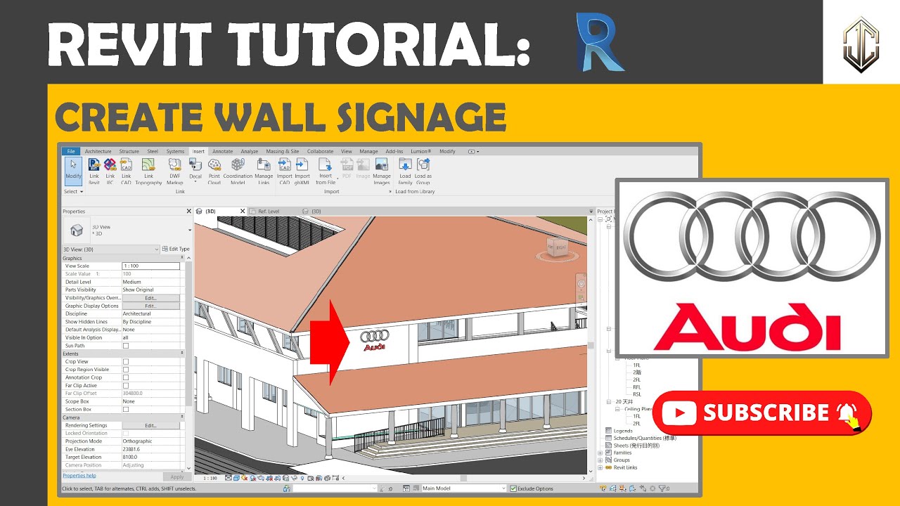Revit Tutorial: How to create wall signage