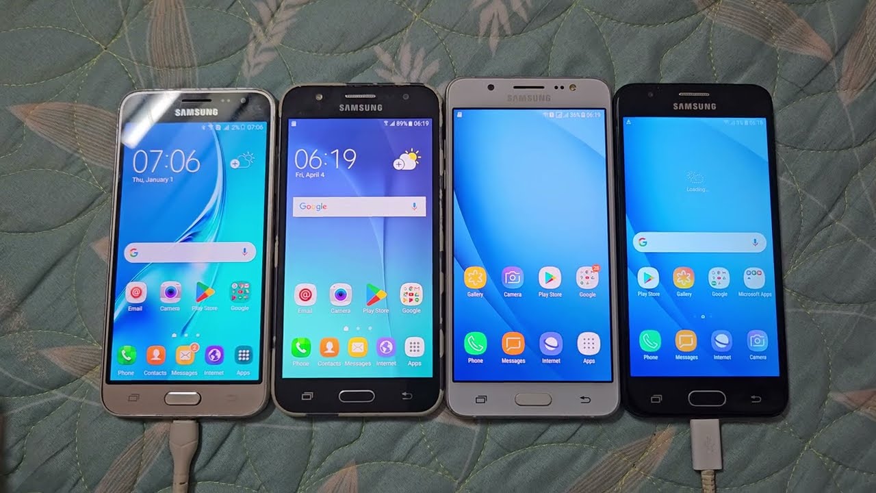Samsung Galaxy J3 2016 vs J5 2015 vs J5 2016 vs J5 Prime startup & shutdown race!