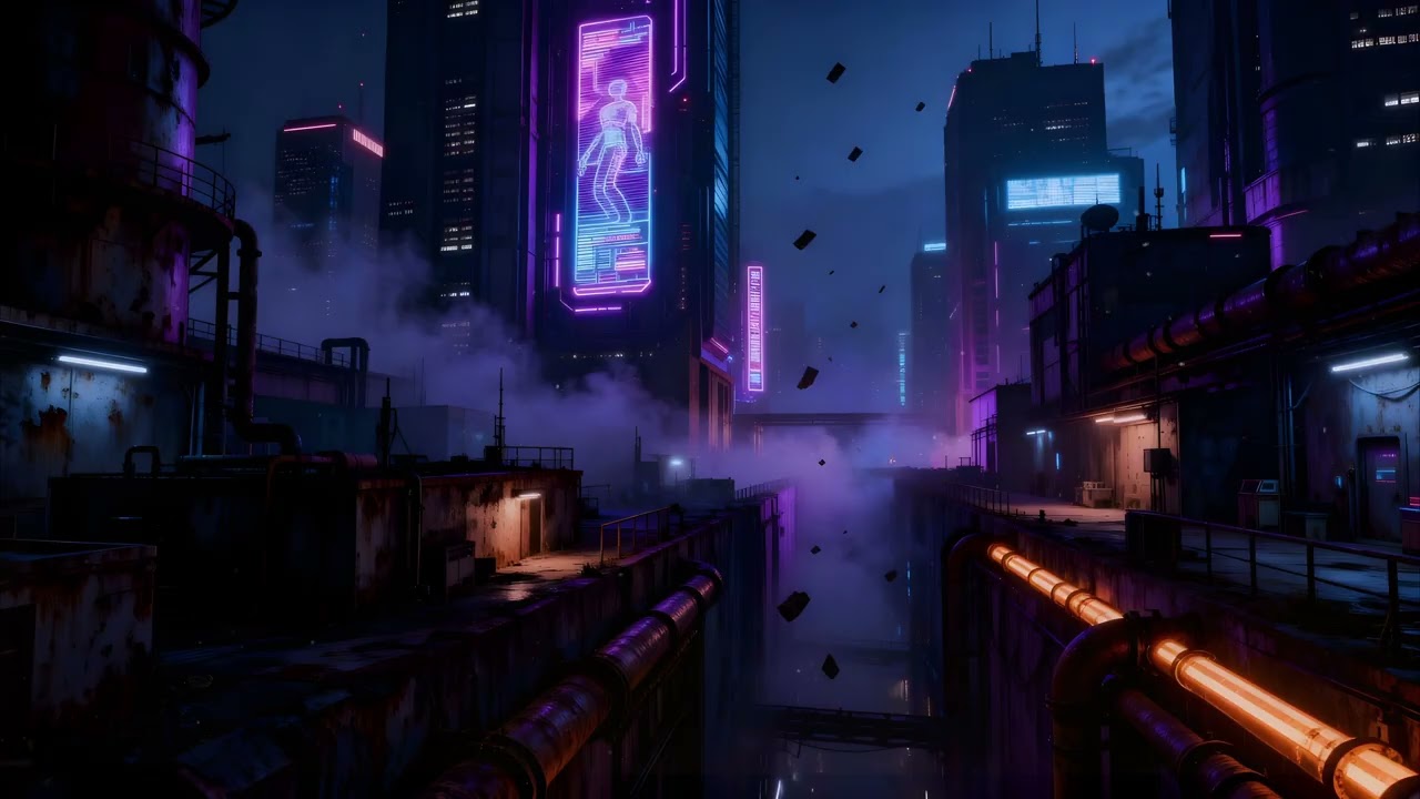Cyber Alley Ambience  | Futuristic Sci-Fi Soundscape