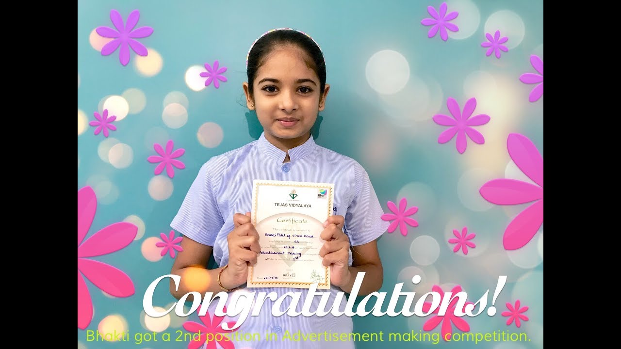 Bhakti got a 2nd position in 