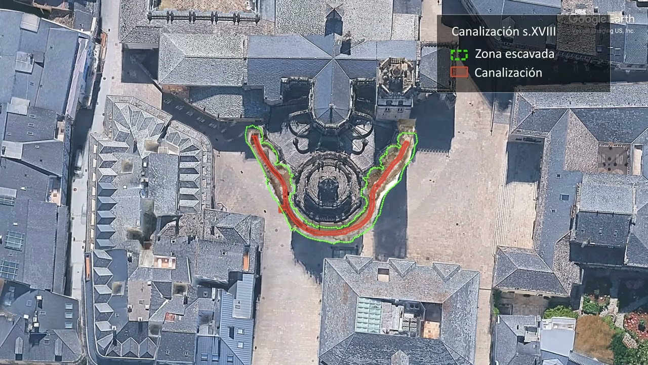 Canalizacións históricas da catedral de Lugo