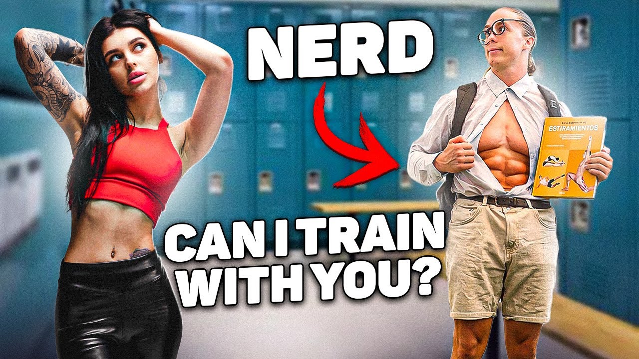NERD SHOCKS GIRLS in gym PRANK.. | Elite Gymnast Pretended to be a NERD