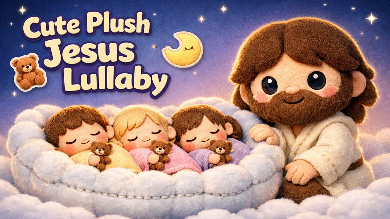 Cute Plush Jesus Lullaby 🧸🌙 | Christian Sleep Music for Kids | Bedtime Worship
