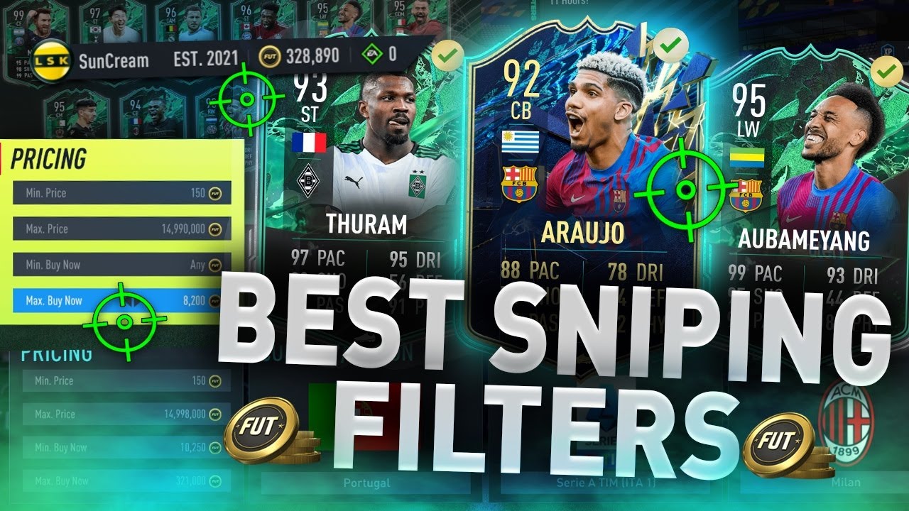 WOW! 😁 The Best Sniping Filters *MAKE 250K QUICKLY* (FIFA 22 BEST SNIPING FILTERS)