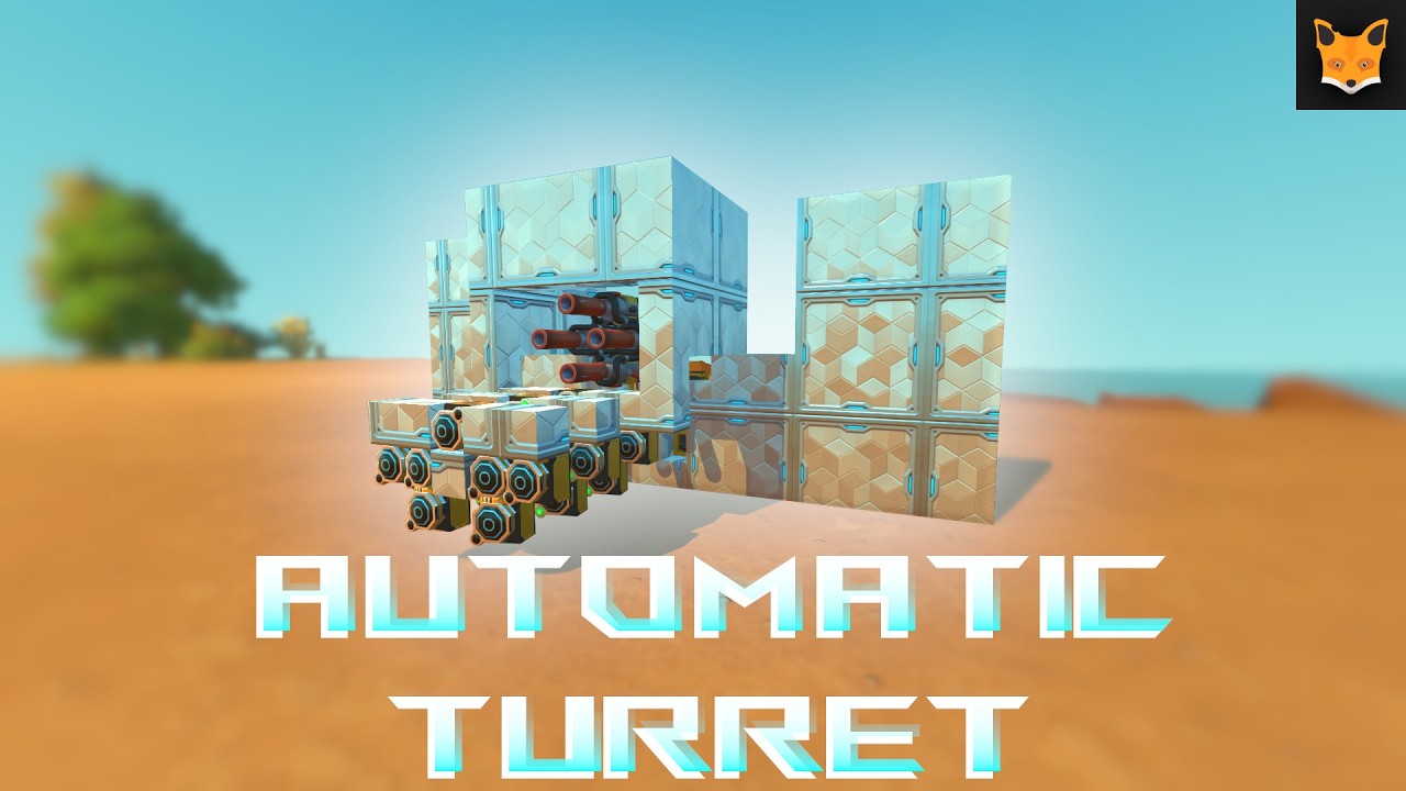 Я сделал работающую автоматическую турель в Scrap Mechanic.