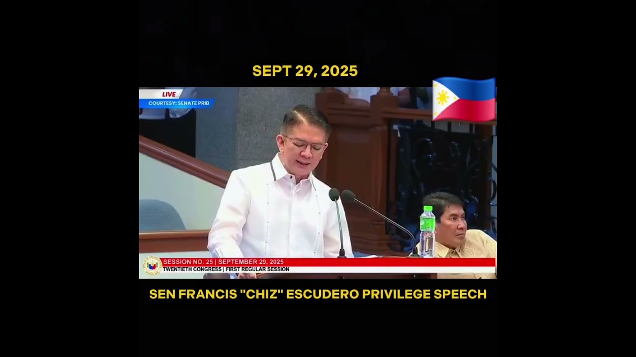 Privilege speech of Sen Chiz Escudero