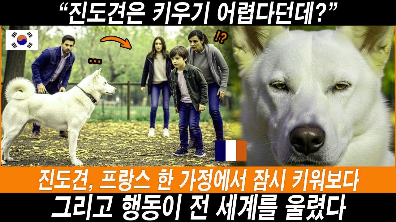 “진도견은 키우기 어렵다던데 ” — 한 프랑스 가족이 직접 길러본 결과… 감동적인 이야기로 전 세계가 눈물을 흘렸다  해외감동사연 #해외반응 #외국반응 #실화기반 #진돗개