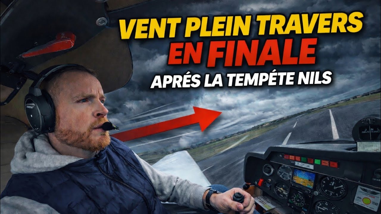 🔥 Vol Intégral après la Tempête Nils 🌪️ Turbulences & Atterrissage Plein Travers à Blois LFOQ