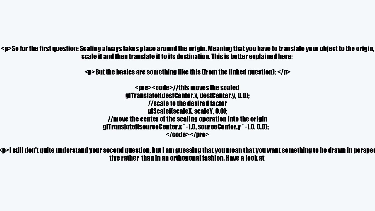 LWJGL / OpenGL Rendering Questions (Center Render/Bending Polygons)video