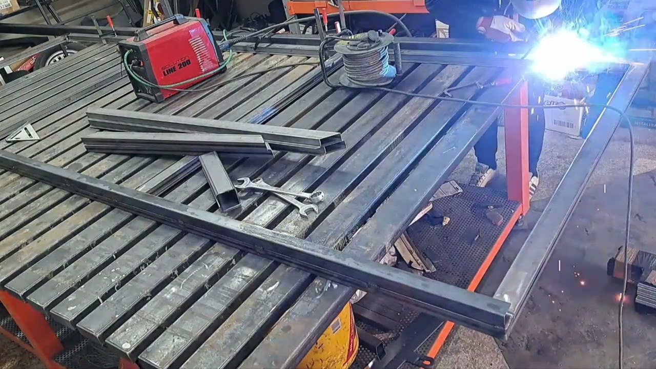 #Samonosná posuvná brána_výroba rámu, časť. 2 (Timelapse)