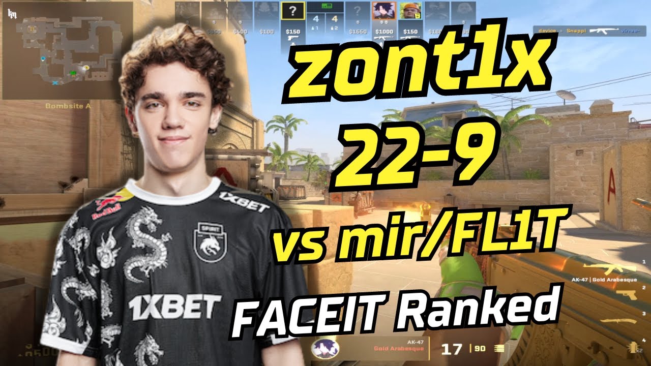 CS2 POV | Spirit zont1x (22-9) solo Q vs mir/FL1T (mirage) | FACEIT Ranked | Feb 15, 2024 #cs2