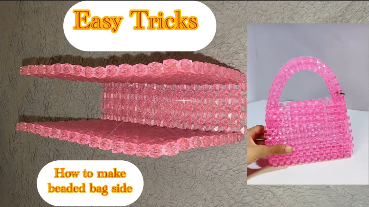 How to make sides of beaded bag | guidelines | how to make beaded bag | By Muskan ijaz 