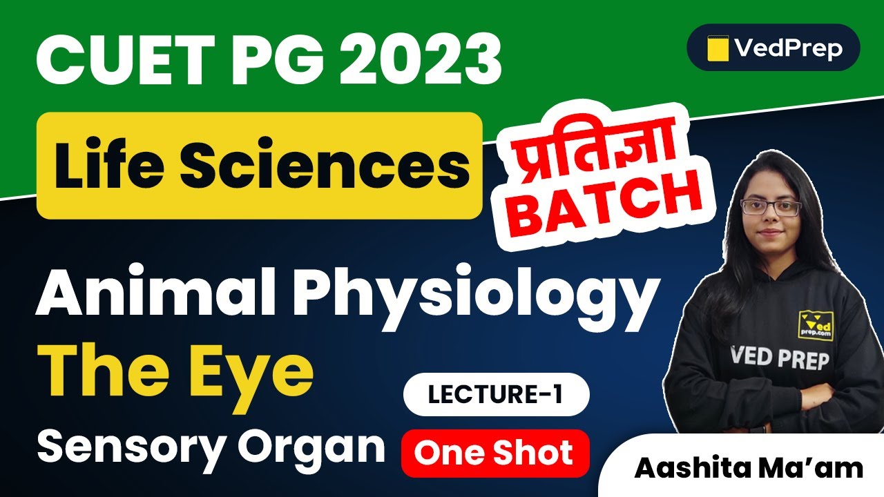 Sensory Organ: The Eye | Animal Physiology | Life Sciences | CUET PG 2023 | VedPrep Biology Academy